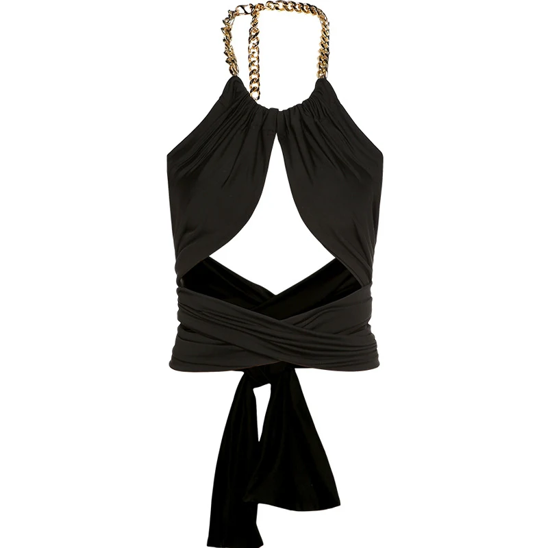 Title 2, Vest met holle bandjes design en een topje erin...