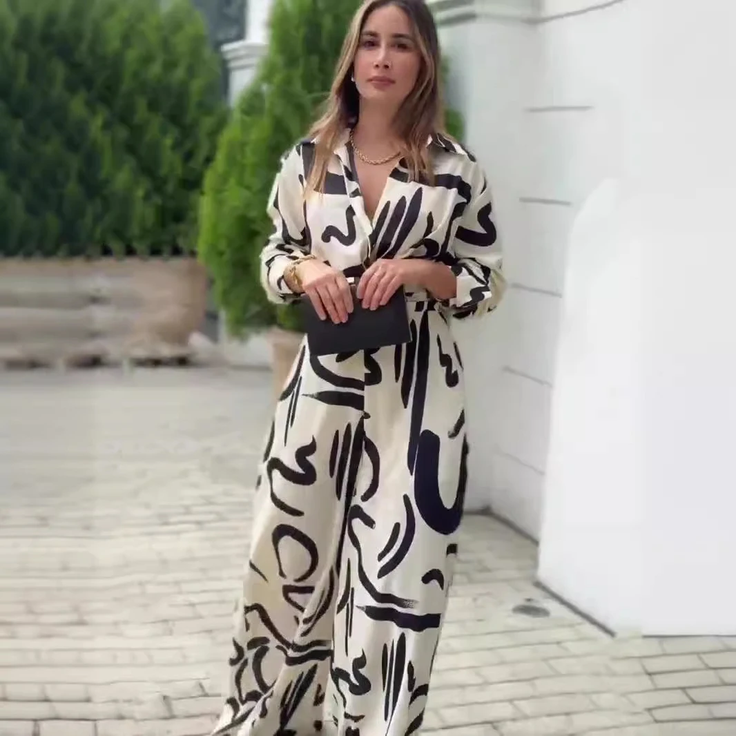 Women's High Waist One-piece Casual Floral Loose Wide-leg Pants for a relaxed summer style. Comfortable and flattering p — photo 17