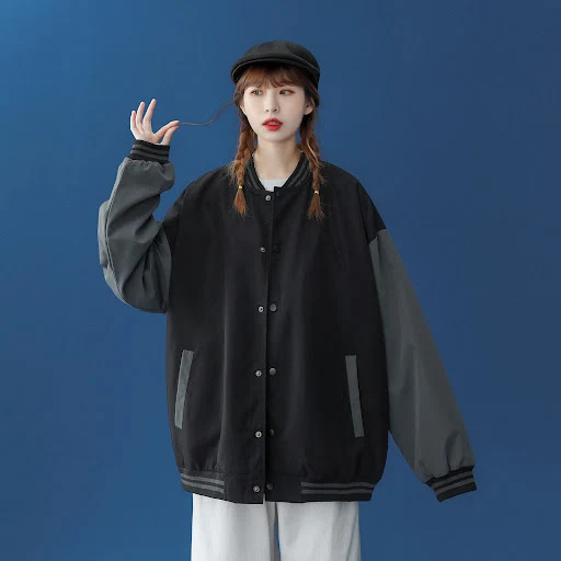 Title 2, Trendy Brand baseballjack voor dames, zwart, lo...