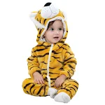 Macacão infantil com desenho de animais de desenho animado Roupa de brincar fofa e confortável para crianças pequenas Design macio perfeito para brincar e dormir Presente ideal — foto 19