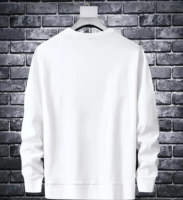 Camiseta masculina de manga comprida com gola redonda e engomadoria — foto 3