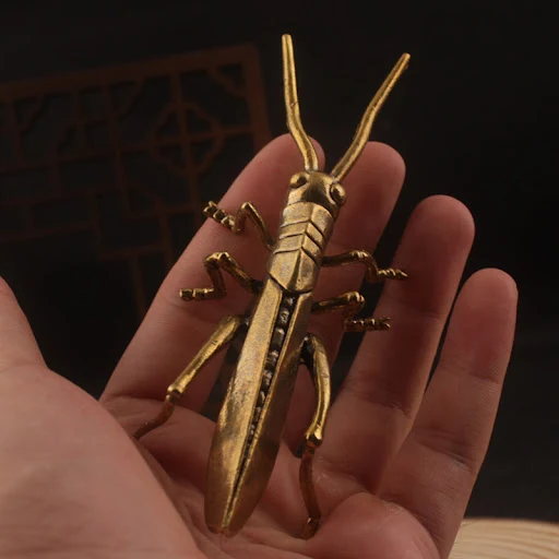 Title 1, Antique Bronze Grasshopper Tea Ornaments add ch...