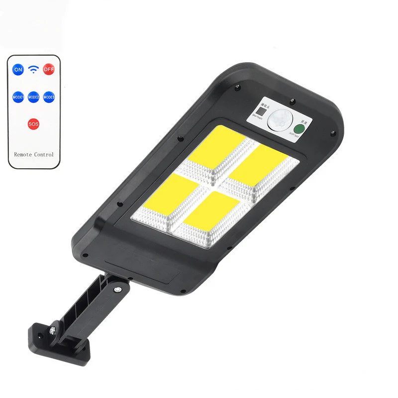 Luminária de rua solar, à prova d'água, com sensor de corpo humano. Iluminação externa eficiente e segura, com detecção de movimento. — foto 1