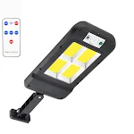 Luminária de rua solar, à prova d'água, com sensor de corpo humano. Iluminação externa eficiente e segura, com detecção de movimento. — foto 1