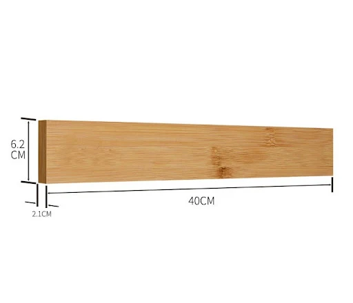 Title 1, Wall Mounted Bamboo Magnet Knife Holder for Kit...