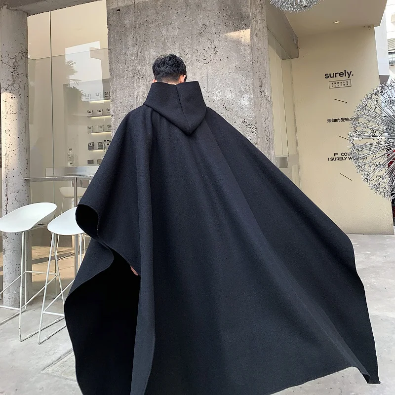 Title 4, Dark Wind Loose Bat-style Cape Jacket for Men, ...