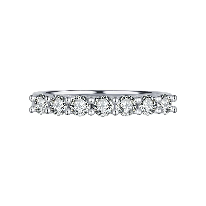 Anillo de diamantes Seven Stars Row para mujer, elegancia brillante. Luce este anillo de moda con siete estrellas de diamantes. Diseño único. — foto 9