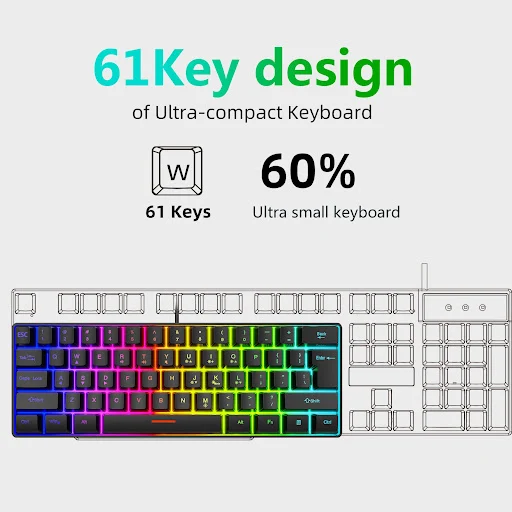 Title 4, Simple Home Small RGB Illuminated Keyboard. Exp...