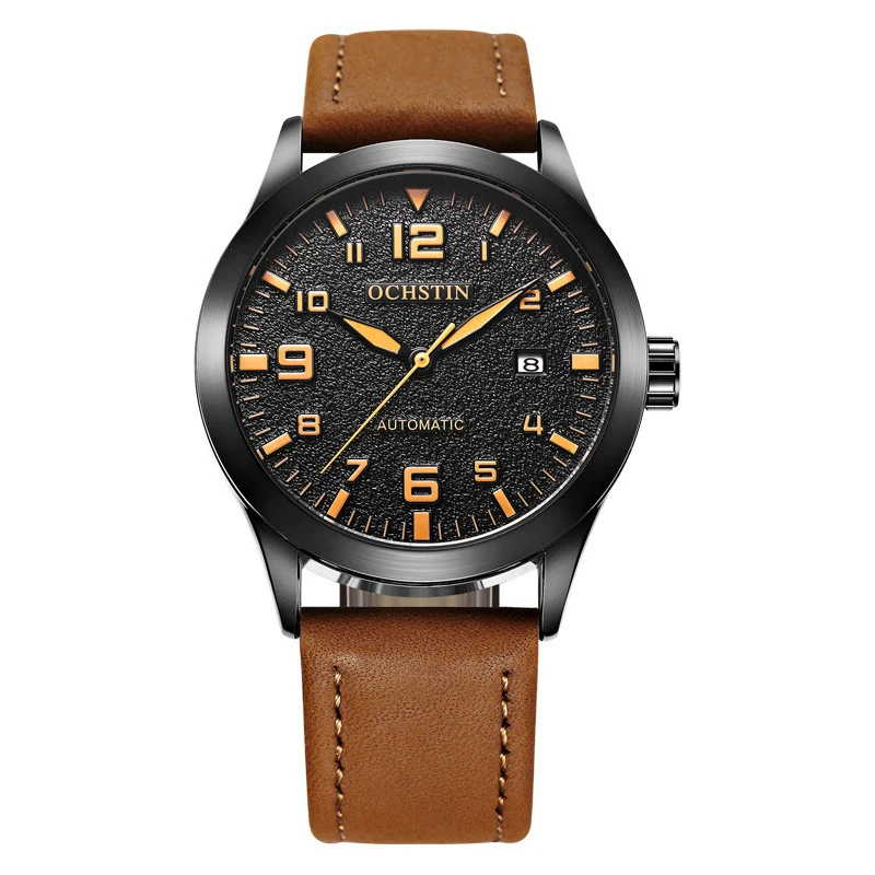 Relógio Mecânico Masculino com Calendário de Moda Um relógio elegante e funcional para homens com calendário. Perfeito para o homem moderno que busca estilo e precisão. — foto 1