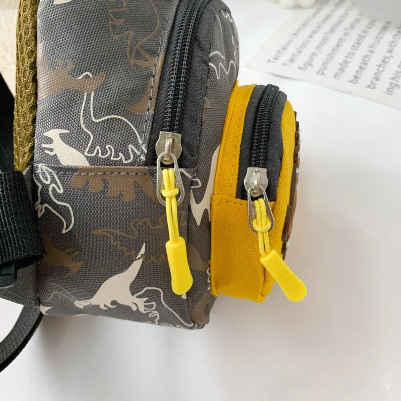 Bolsa de peito infantil retrô Dinossauro Oxford, leve e com estampa de raio. Mochila de ombro infantil, ideal para crianças, leve e estilosa. — foto 2