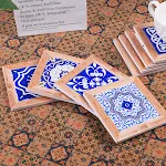Chinese Style Ceramic Cork Cup Mat, protect your surfaces elegantly with absorption, a unique cultural design for your c — photo 19