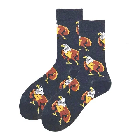 Mid-calf length men's cotton socks with a geometric stripe pattern. Experience comfort and style. Perfect for everyday w — photo 5