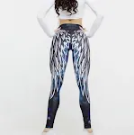 3D Wings Digital Print Yoga Leggings. Experience comfort and freedom of movement during your yoga and fitness activities — photo 5