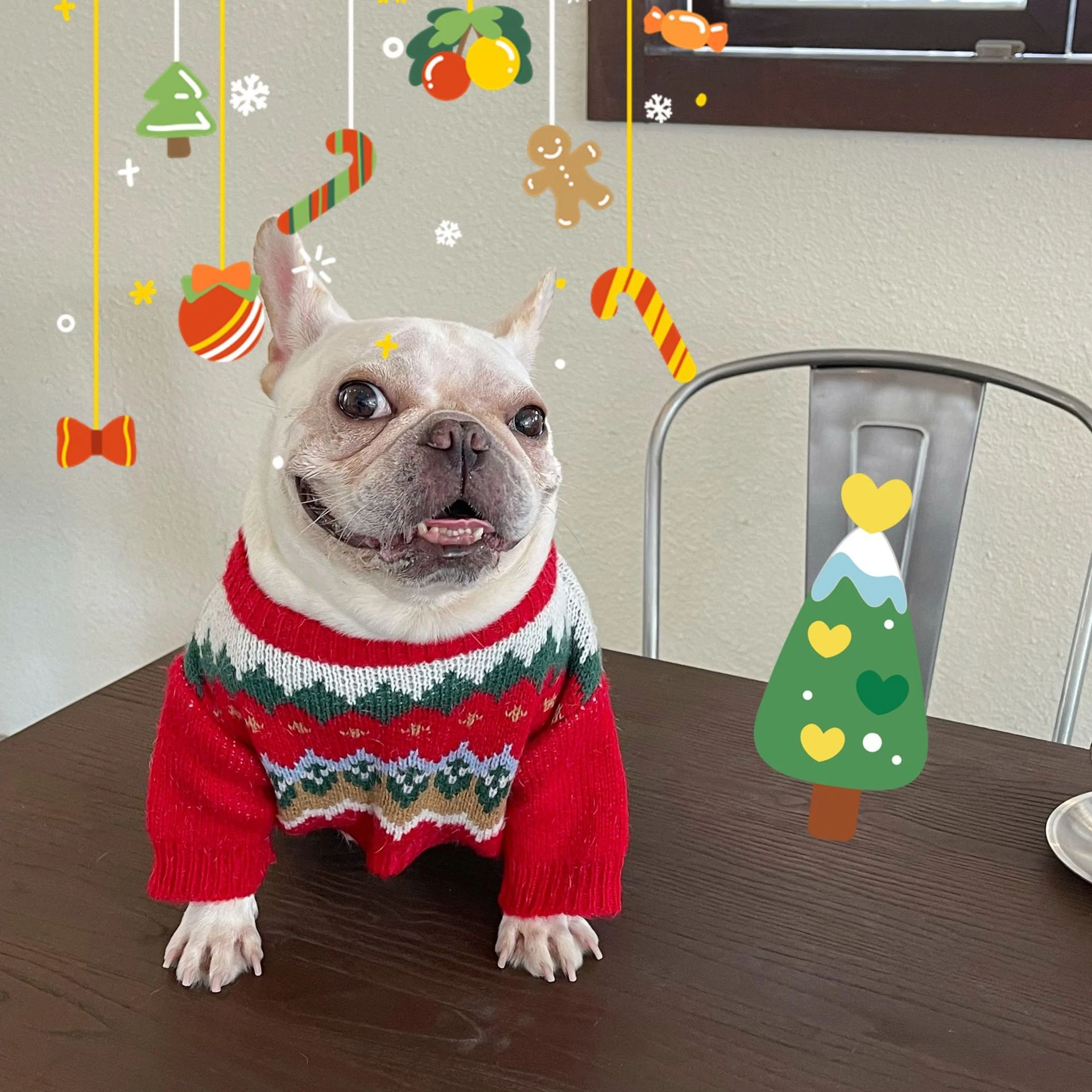 Pet Christmas Sweater Dog Cat Fight Festive Fun and Warmth Adorable Holiday Outfit Comfortable and Cozy Perfect for Phot — photo 3