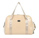 Bolsa de couro PU vintage impermeável com separação seco e molhado. Ideal para viagens, academia e praia. Organize seus pertences com estilo e segurança. — foto 2