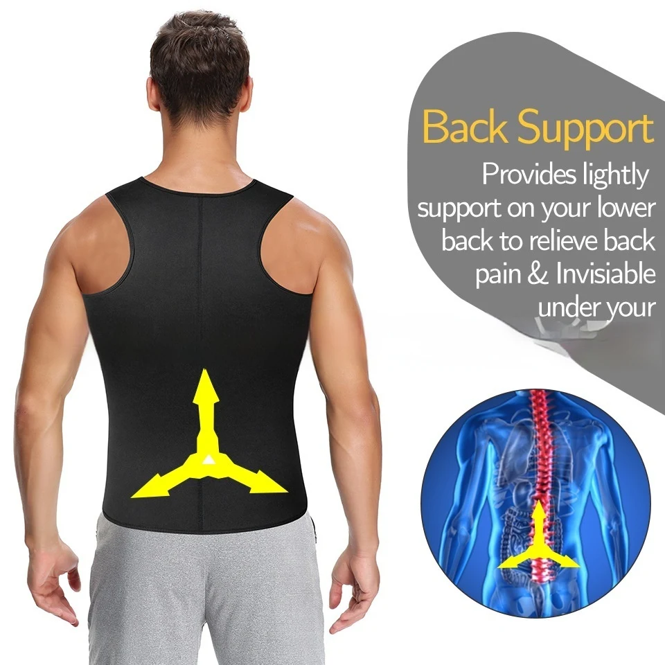 Modelador Sauna Masculino Corset Cintura Redutor Suor Queima Gordura Treino Fitness Body Shaper — foto 4
