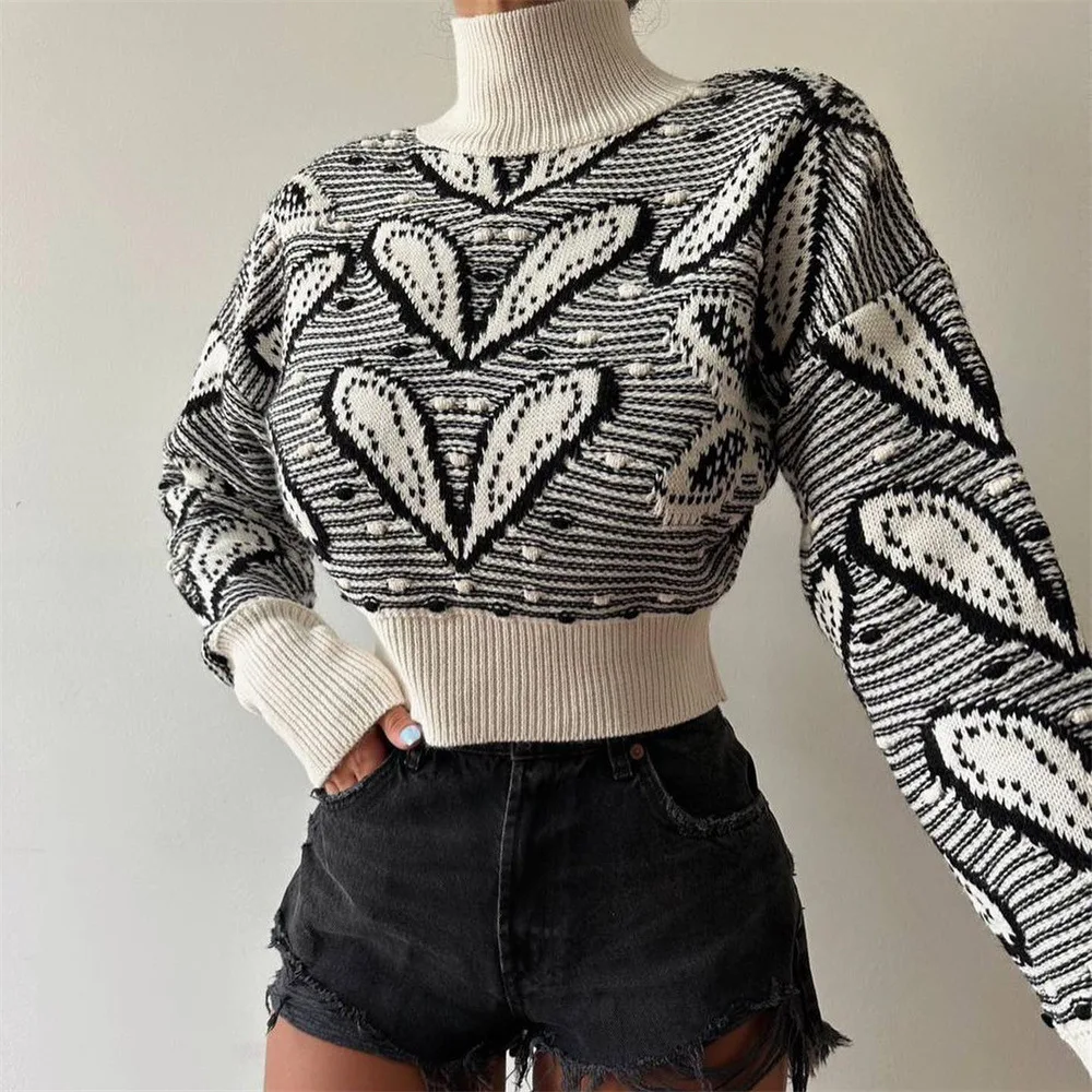 Title 2, Ins trendige Slim-Fit-Langarmpullover für Damen...