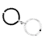 Pulseira para casal 6mm Olho de Tigre e Rocha Vulcânica Turquesa, estilo e conexão para você e seu amor. — foto 3