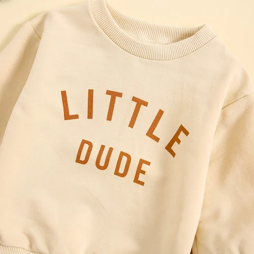 Title 8, Kinder tweedelige set, ronde hals shirt met let...
