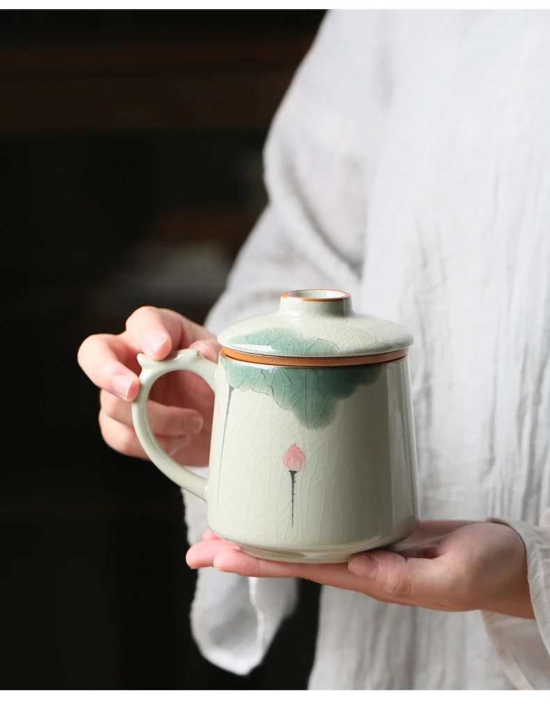 Title 7, Ice Crack Underglaze Porcelain Strain Cup With ...