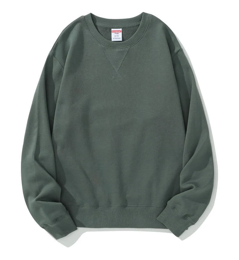 Suéter masculino de gola redonda em felpa de algodão, para conforto e estilo casual. Perfeito para o dia a dia, sinta a maciez e o bem-estar. — foto 6