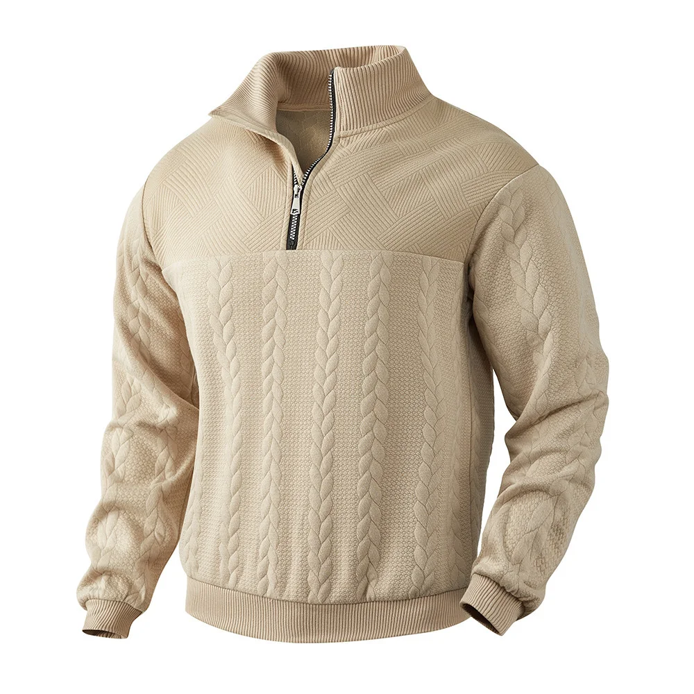 Suéter masculino Jacquard Outono Inverno Manga Longa, ideal para o frio. Conforto e elegância em uma peça versátil, para diversas ocasiões. — foto 5