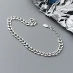 Pulseira Corrugada com Fivela Brilhante de Prata S925 Elegância e Sofisticação. Design Moderno para um Look Impecável. Perfeita para Presentear. — foto 6