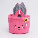 Rose Red Checked Cloth Basket