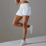 Dubbelzijdige Brocade Nude Feel Casual Yoga Fitness Shorts Ademend Comfortabel Ideaal voor Training en Casual Draag Stijlvol en Functioneel — foto 5
