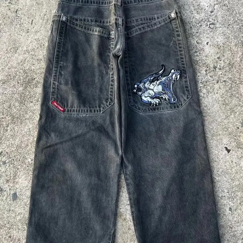 Title 6, Hip Hop Straight Jeans, Loose Wide Leg Cropped ...