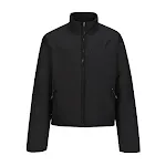 Losse, casual katoenen jas met opstaande kraag, rits, zakken en effen kleur. Gewatteerd voor warmte en comfort in de winter. Perfecte winterjas. — foto 4