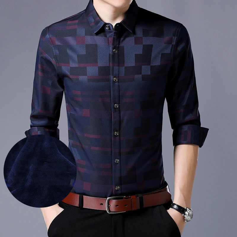 Title 2, Camisa de inverno plus size com veludo Conforto...