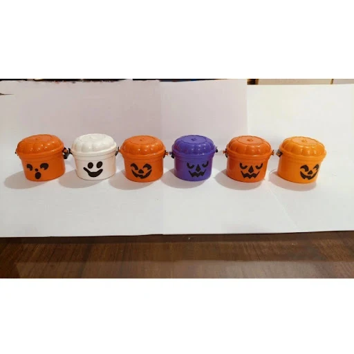 Title 4, Halloween Pumpkin Bucket Straw Mouthpiece Decor...
