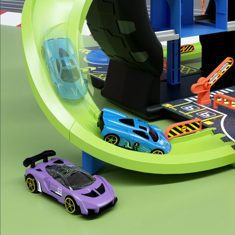 Children's Tire Track Parking Lot Education Baby Alloy Car Toy Gift provides engaging play, promotes early learning and — photo 5