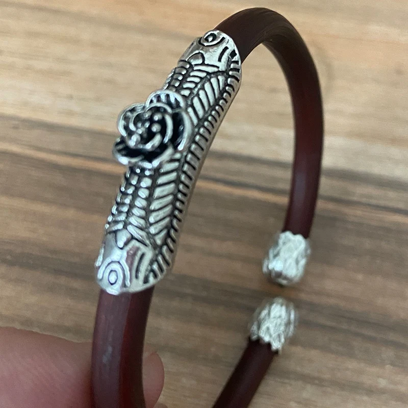 Pulseira Tibetana Antiga de Spatholobus Alivia o Estresse, Aumenta a Energia, Design Clássico, Autêntica Joia Tibetana para Bem-Estar. — foto 7