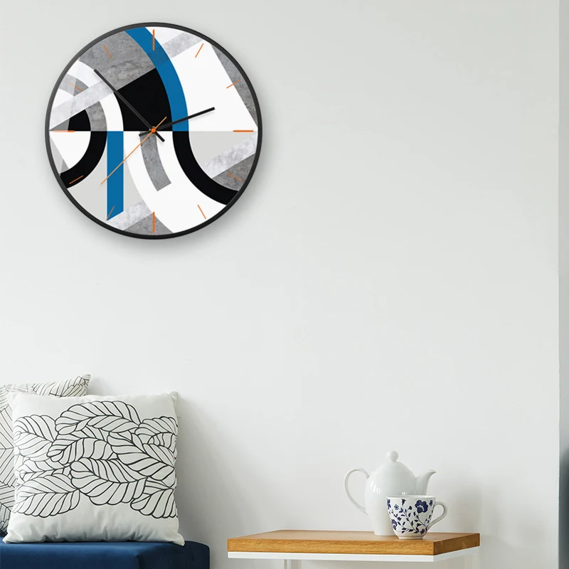 Relógios Abstratos Nórdicos Geométricos Série Quadros Adicione Estilo Moderno a Sua Casa Design Silencioso Sem Tic-Tac Decoração Sofisticada — foto 1