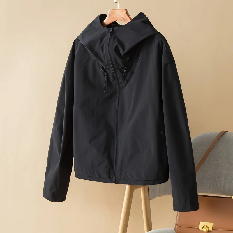 Short trench coat women's fashionable profile, slimming design, stylish and elegant, perfect for a flattering silhouette — photo 3