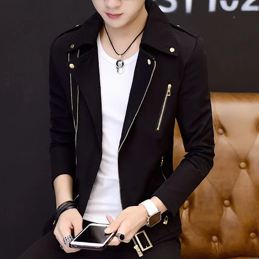 Title 7, Mens Jacket Spring and Autumn Korean Style Top...