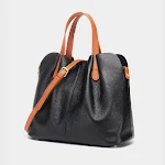 Bolsa diagonal feminina de couro, grande capacidade, simples e elegante, perfeita para carregar tudo com estilo e praticidade. — foto 3