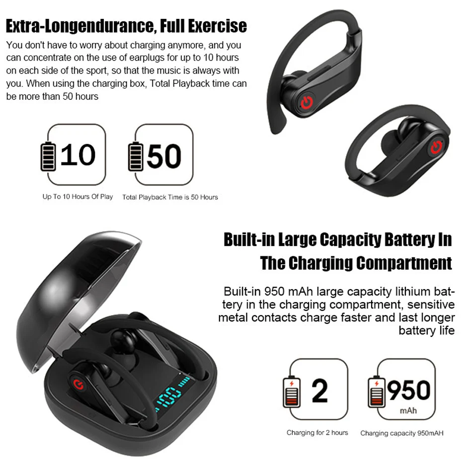 Title 4, Fone de ouvido Bluetooth Subwoofer Mergulhe no ...