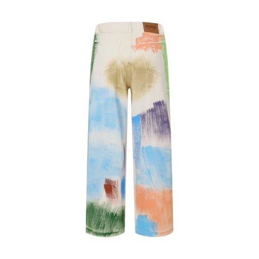 Title 7, Distressed Loose Casual Tie-dyed Painted Profil...