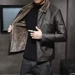 Jaqueta casual de couro masculina Estilo e conforto para o dia a dia. Design atemporal, ideal para diversas ocasiões, durabilidade garantida. — foto 4