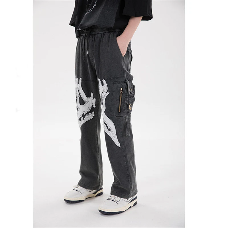 Title 1, Mens Multi-Pocket Zipper Patch Silhouette Casu...