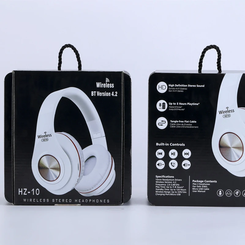 Title 5, Wireless folding head-mounted Bluetooth headset...