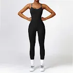 Beauty Back Yoga Tek Parça Spor Fitness Taytı. Vücudu saran, destekleyici ve antrenmanlarınız için mükemmel bir seçim. — Fotoğraf 18