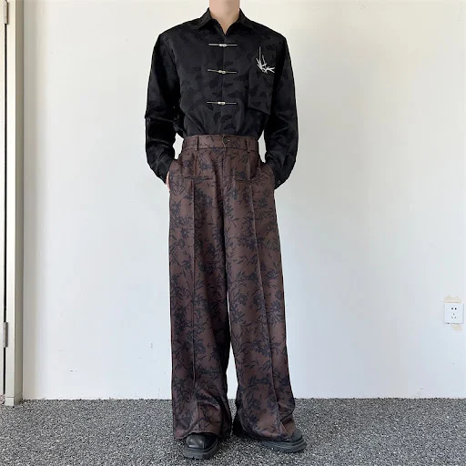 Title 2, Retro Minority Japanese Wide Leg Mopping Suit P...