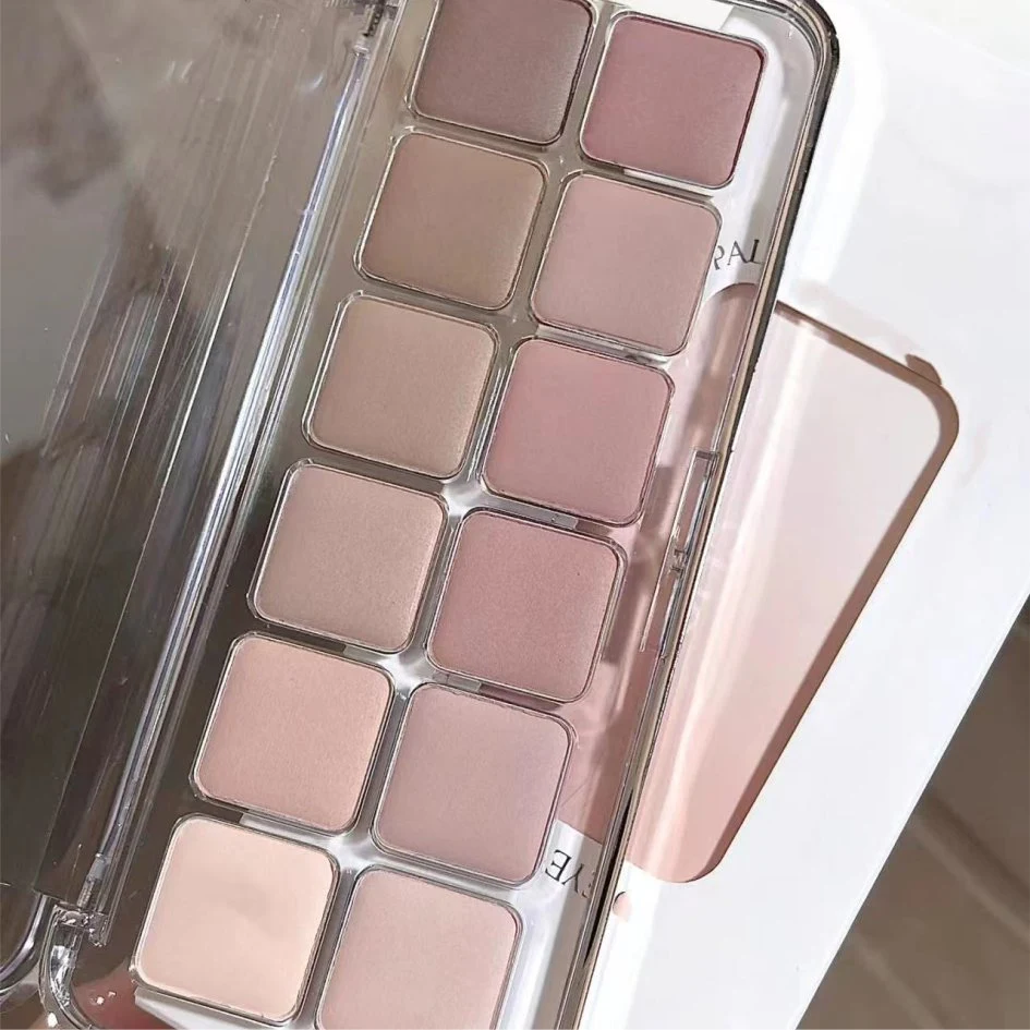 Inspiration Twelve Colors Eyeshadow Palette, Low Saturation, Full Matte, Cool Atmosphere, Earth Tones, Pure Desire, crea — photo 5