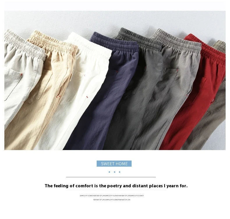 Title 10, Summer Mens Thin Casual Linen Shorts Breathabl...