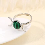 Anel feminino vintage com pedra natural, charme atemporal. Adicione um toque de elegância e sofisticação ao seu visual com este anel único. — foto 8