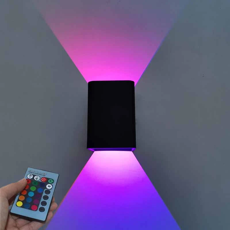 Title 4, Bedroom Bedside Square Luminous LED Wall Lamp p...